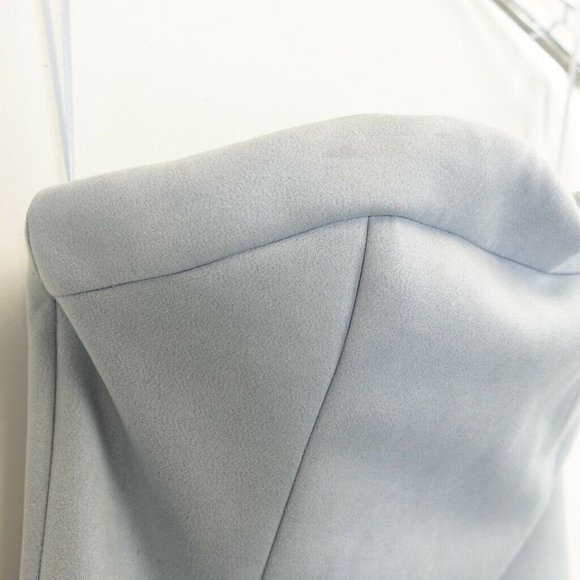 B x RUNAWAY Dress Baby Blue Bodycon Mini XS Sleeveless Stretch Sweetheart Fitted - Picture 8 of 12